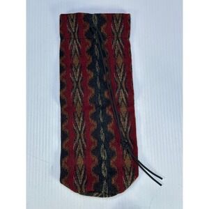 Wine Bag Pendleton Wool Drawstring Pouch Southwestern Geometric Made In USA